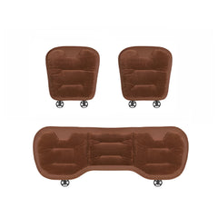 Hicle Winter Velvet Car Seat Cushion Set – Universal Fit for Mercedes, BMW & More | Brown Plush Full-Seat Covers for 5-Seater Cars