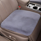 Hicle Winter Car Seat Cushion – Plush Rabbit Fur, Warm Thick Wool Seat Pad for Driver and Passenger (Gray)