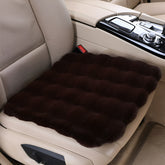 Hicle Winter Car Seat Cushion Set – Brown Bubble Velvet Design, Soft 3-Piece Set for Front & Rear Seats, Plush Warm Padding