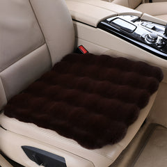 Hicle Winter Car Seat Cushion Set – Brown Bubble Velvet Design, Soft 3-Piece Set for Front & Rear Seats, Plush Warm Padding