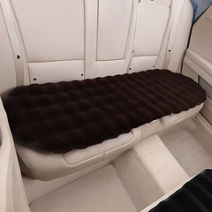 Hicle Winter Car Seat Cushion Set – Brown Bubble Velvet Design, Soft 3-Piece Set for Front & Rear Seats, Plush Warm Padding