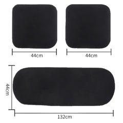 Hicle Winter Car Seat Cushion – Plush Rabbit Fur, Warm Thick Wool Seat Pad for Driver and Passenger, (Black)