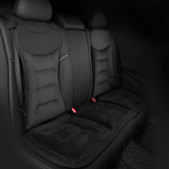 Hicle Winter Velvet Car Seat Cushion Set – Universal Fit for Mercedes, BMW & More | Black Plush Full-Seat Covers for 5-Seater Cars