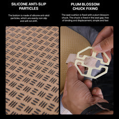 Hicle Winter Car Seat Cushion – Plush Rabbit Fur, Warm Thick Wool Seat Pad for Driver and Passenger, (Black)