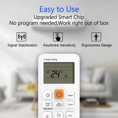 Hicle AC Remote Control for Samsung Air Conditioners | Compatible with Samsung Split & Window AC Models – No Setup Required – Ergonomic Design