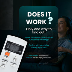 Hicle Universal Remote for Panasonic Split AC – Compatible with Multiple Models – Sleek & Durable Design