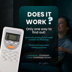 Hicle AC Remote Control for Lloyd Split & Window Air Conditioners | Compatible with AC-49 Model – No Setup Required – Ergonomic Design