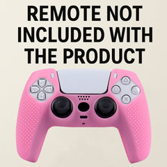 Hicle Silicone Grip Cover for PS5 Controller – Anti-Slip Dotted Texture Protective Sleeve (Pink)