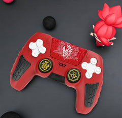 Hicle PS5 Handle Silicone Protective Cover – Non-Slip, Sweat-Proof Soft Rubber Shell with Thumb Grips (Red)