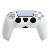 Hicle Silicone Soft Cover for PS5 Controller – Anti-Slip Protective Sleeve with Smooth Matte Finish (White)