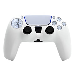 Hicle Silicone Soft Cover for PS5 Controller – Anti-Slip Protective Sleeve with Smooth Matte Finish (White)