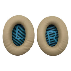 Hicle Headphones EarPads Cushions Replacement - Compatible with Bose QuietComfort 15 QC15 QC25 QC2 QC35/ Ae2 Ae2i Ae2w SoundTrue & SoundLink (Around-Ear Series Only)-Khakhi-BlueFont Over The Ear Headphone Cushion (Pack of 2, Khakhi, Blue)