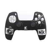 Hicle Mortal Kombat Edition Silicone Cover for PS5 Controller – Black Anti-Slip Soft Protective Case with Lightning Design and MK Logos