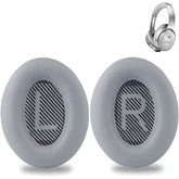 Hicle Premium Replacement Ear Pads – Compatible with Bose QuietComfort Series and SoundTrue/SoundLink Around-Ear Headphones (1 Pair, Light Grey)