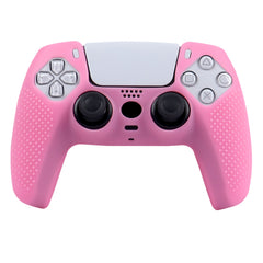 Hicle Silicone Grip Cover for PS5 Controller – Anti-Slip Dotted Texture Protective Sleeve (Pink)