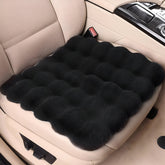 Hicle Winter Car Seat Cushion 3-Piece Set – Black Plush Bubble Design, Warm Velvet Square Pads for Front & Rear Seats