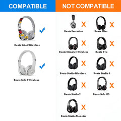 Hicle Extra-Thick Replacement Earpads – Compatible with Beats Solo 2 & 3 Wireless On-Ear Headphones (1 Pair, Grey)