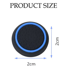 Hicle PS Joystick Luminous Silicone Thumb Grip Caps – Black with Blue Ring