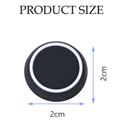 Hicle PS Joystick Luminous Silicone Thumb Grip Caps – Black with White Ring