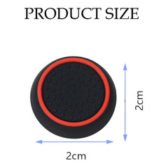 Hicle PS Joystick Luminous Silicone Thumb Grip Caps – Black with Red Ring