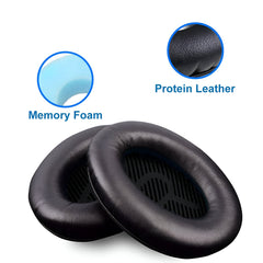 Hicle 50mm Round Foam Ear Pads – Compatible with Sony MDR-V6, MDR-7506, and Similar On-Ear Headphones (1 Pair, Black)