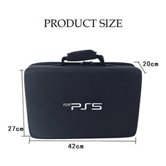PS5/PS4 Carrying & Travel Case with EVA Fabric Protection for Console & Accessories - Black with Zipper