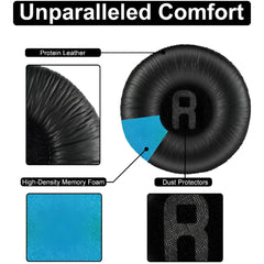 Hicle Replacement Ear Pads for JBL Wireless Headphones – Black (1 Pair)