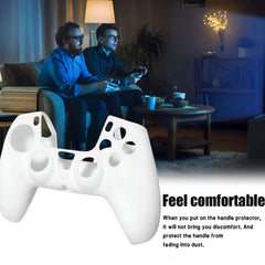 Hicle Silicone Soft Cover for PS5 Controller – Anti-Slip Protective Sleeve with Smooth Matte Finish (White)