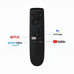 Hicle Bluetooth Voice Remote Control for OnePlus Smart TVs | Compatible with OnePlus Android TV Models – Supports Google Assistant – Requires Pairing