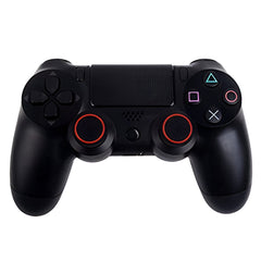 Hicle PS Joystick Luminous Silicone Thumb Grip Caps – Black with Red Ring