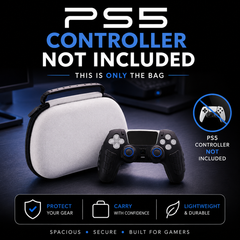 HICLE Game Controller Storage Case Compatible with PS5 Controller– Premium White Travel Carrying Protective Hard Case Compatible with PlayStation 5 Controller (White)