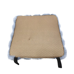 Hicle Winter Car Seat Cushion 3-Piece Set – Lake Blue Plush Bubble Design, Warm Velvet Square Pads for Front & Rear Seats