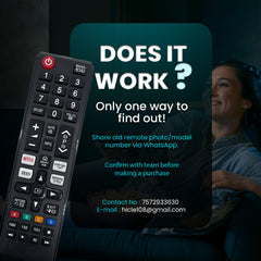 Hicle Replacement Remote Control for Samsung Smart TVs | Compatible with LCD, LED, OLED, QLED, UHD, HD, Plasma, 3D Models – Smart Hub & Hotkey Support – Non-Voice Command