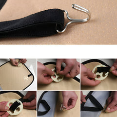 Hicle Premium Black Car Seat Cushion Set – 3 Piece PU Leather Anti-Slip Seat Covers for Front & Rear Seats – Universal Fit