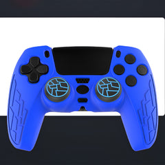 Hicle Anti-Slip Joystick Cap for PS5, PS4 & Xbox Controllers – 3D Silicone Thumb Grip Cover (Pack of 2, Black+Blue)