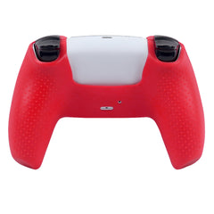 Hicle Silicone Grip Cover for PS5 Controller – Anti-Slip Dotted Texture Protective Sleeve (Red)