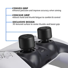 Hicle Black Silicone Cover for PS5 Controller with Anti-Slip Grip and 2 Thumb Grips – Soft Rubber Protective Case for DualSense Gamepad