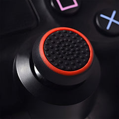 Hicle PS Joystick Luminous Silicone Thumb Grip Caps – Black with Red Ring