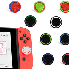 Hicle PS Thumb Grip Caps – White with Red Ring