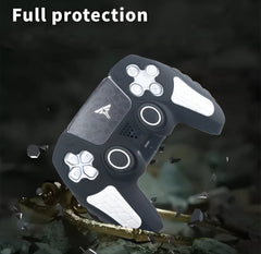 Hicle PS5 Handle Silicone Protective Cover – Non-Slip, Sweat-Proof Soft Rubber Shell with Thumb Grips (Black and White)