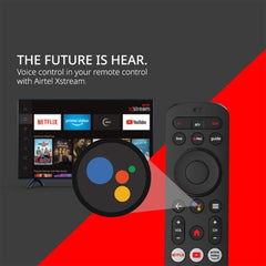 Hicle Airtel Xstream Set Top Box Remote Control – Non-Voice Version | Compatible with Airtel DTH HD/4K Xstream Box | No Setup Required (Black)