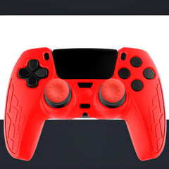 Hicle Red Soft Silicone Joystick Cap for PS5, PS4, PS3 & Xbox Controllers – Anti-Slip Thumb Grip Cover-Red