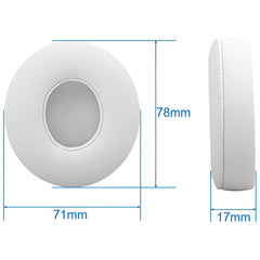 Hicle Extra-Thick Replacement Earpads – Compatible with Beats Solo 2 & 3 Wireless On-Ear Headphones (1 Pair, White)
