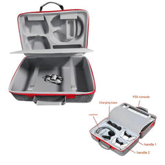 Hicle PS5 Soft Fabric Carrying Case – Red Zipper Grey Travel Bag for PlayStation 5 Console and Accessories