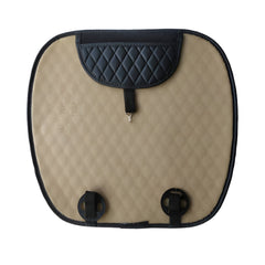 Hicle Premium Black Car Seat Cushion Set – 3 Piece PU Leather Anti-Slip Seat Covers for Front & Rear Seats – Universal Fit