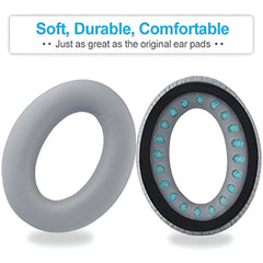 Hicle Premium Replacement Ear Pads – Compatible with Bose QuietComfort Series and SoundTrue/SoundLink Around-Ear Headphones (1 Pair, Light Grey)