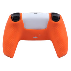 Hicle Silicone Grip Cover for PS5 Controller – Anti-Slip Dotted Texture Protective Sleeve (Orange)