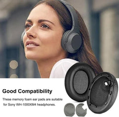 Hicle Replacement Ear Pads for Sony MDR-1000X & WH-1000XM4 Headphones – Black (1 Pair)