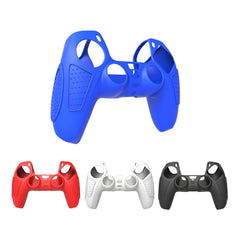 Hicle White Silicone Cover for PS5 Controller with Anti-Slip Textured Grip and 2 Thumb Grips – Soft Protective Case for DualSense Gamepad