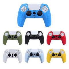 Hicle Silicone Cover for PS5 Controller – Yellow Anti-Slip Grip Protective Case – Monochrome Dotted Silicone Sleeve for PS5 Gamepad(Yellow)